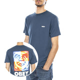 Obey Target Icon Tee Harbor Blue - Camiseta Cuello Redondo Hombre Azul Hombre OBEY
