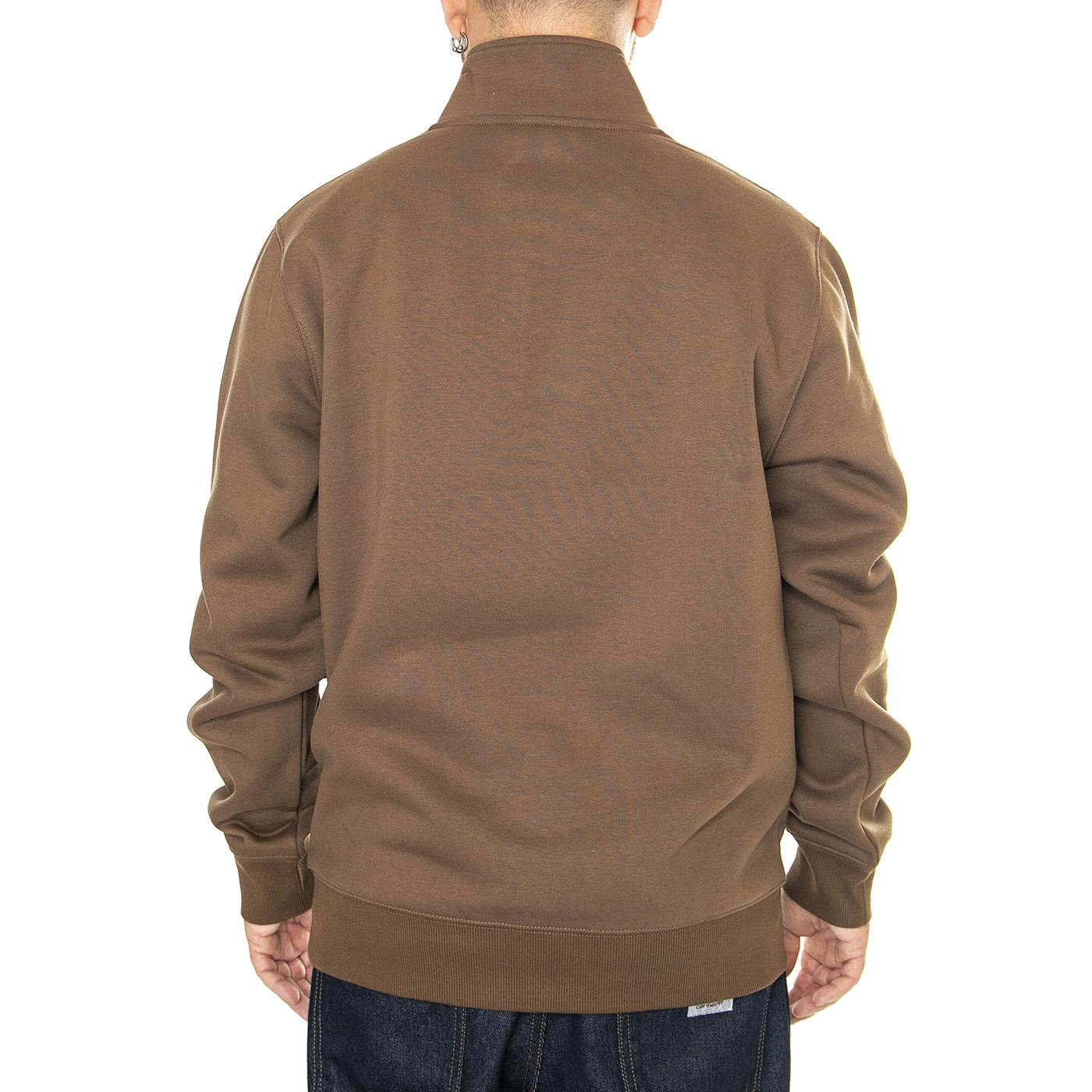 Chase Neck Zip Sweat Chocolate / Gold - Felpa Uomo Marrone I033665.218XX  CARHARTT WIP 