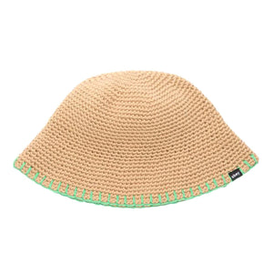 Julien Crochet Bucket Hat Tan - Cappello da Pescatore in Maglia Beige 200520025-TAN  OBEY 