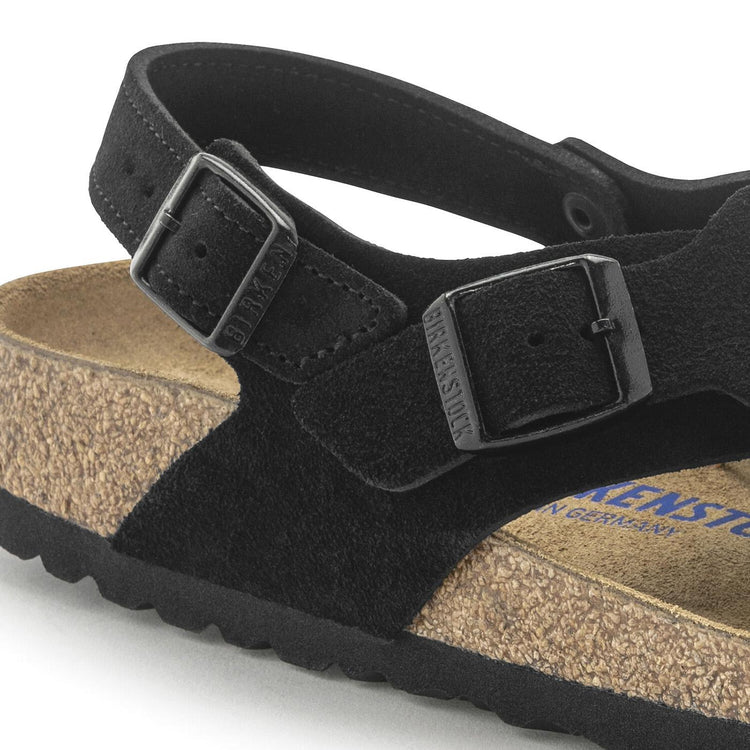 W' Tulum SFB Black Suede Leather - Sandali Donna Neri 1024086  BIRKENSTOCK 