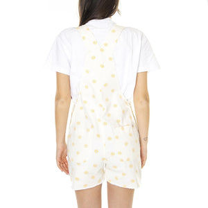 W' Christina Short Overall Off White Daisy Dot - Salopette Donna Bianca 4292-OFWDD  BRIXTON 