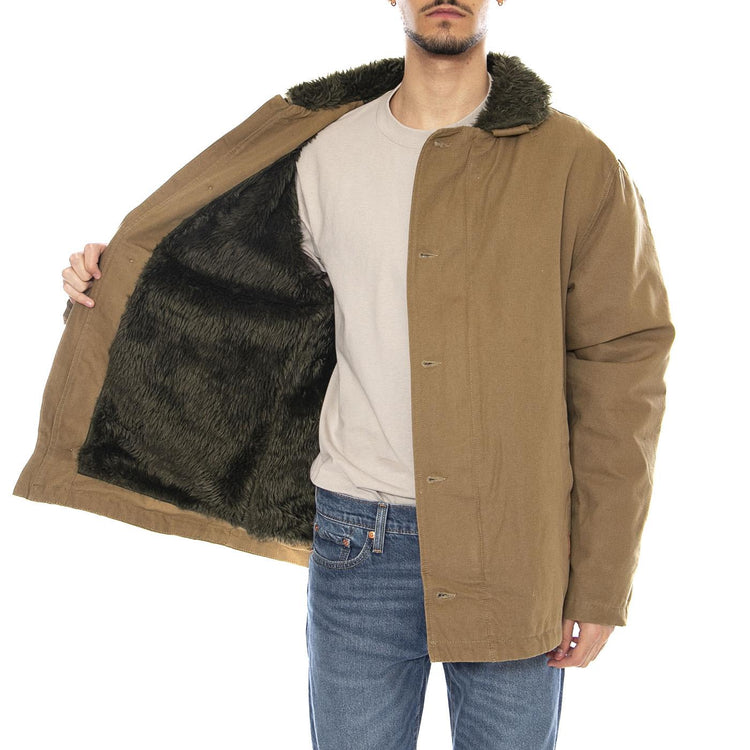 20th Anniversary Mast Jacket -- Giacca Uomo Olive Surplus Marrone 03445 OLVSP BRIXTON 