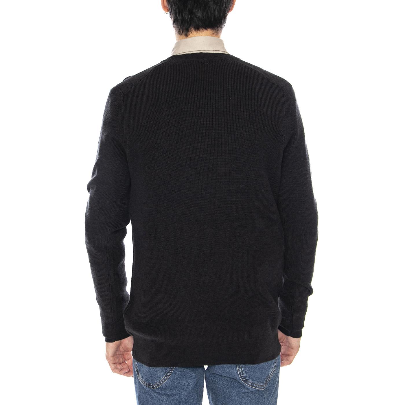Engineered Rib Crew Neck Black Ice - Maglione Uomo Nero KN2303V-X002 . LYLE & SCOTT 