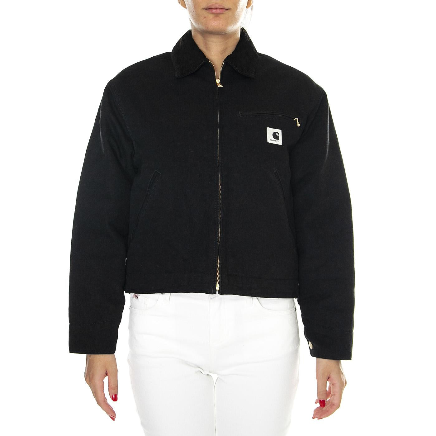 W' OG Detroit Jacket Black / Black /rinsed - Giacca Donna Nera I032236.00E02  CARHARTT WIP 