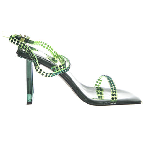 Favored Green Patent - Sandali Donna Verdi JCSR808LA-201-GRN  JEFFREY CAMPBELL 