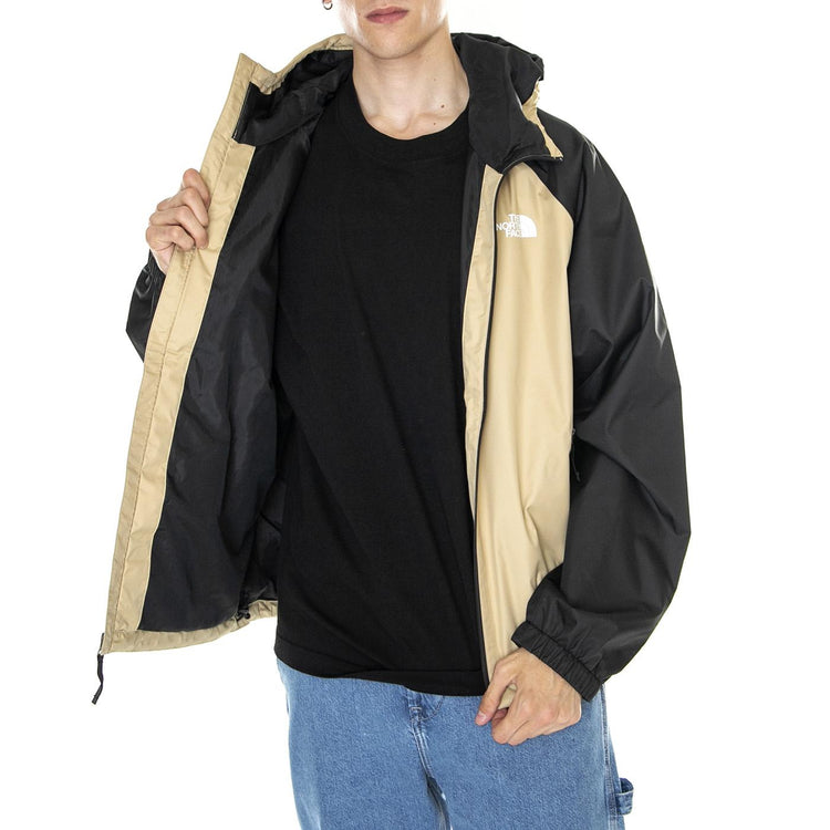 M' TNF Rain Hoodie Khaki Stone - Giacca con Cappuccio Uomo Multicolore NF0A7ZXYLK51  THE NORTH FACE 