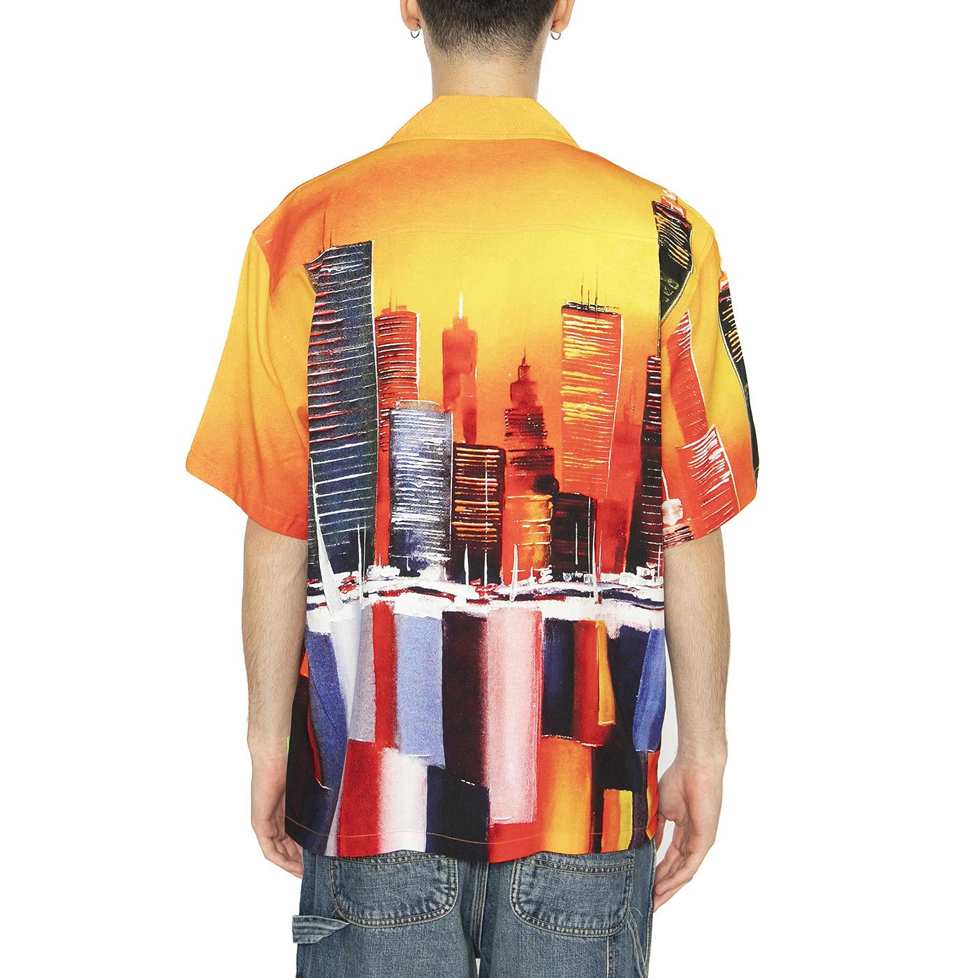 Concrete Jungle S/S Woven Top - Camicia Maniche Corte Uomo Multicolore BU00156-ORNGE  HUF 