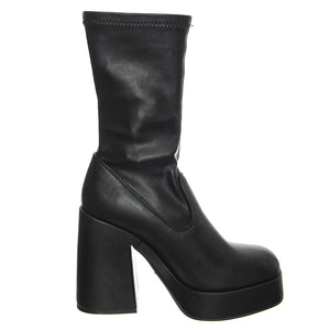 Hidden Black Stretch Pu - Stivali Donna Neri WSSHIDDEN-BLK . WINDSOR SMITH 
