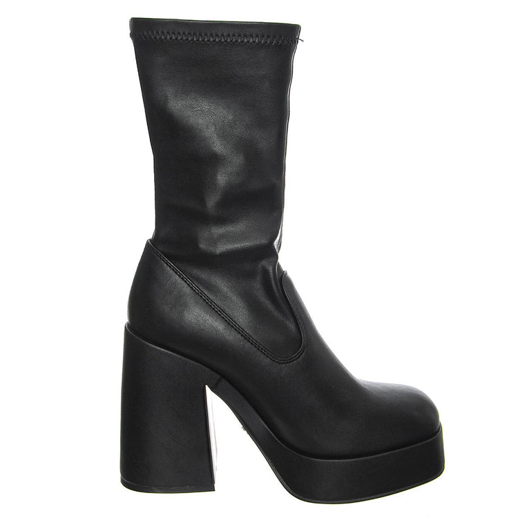 Hidden Black Stretch Pu - Stivali Donna Neri WSSHIDDEN-BLK . WINDSOR SMITH 