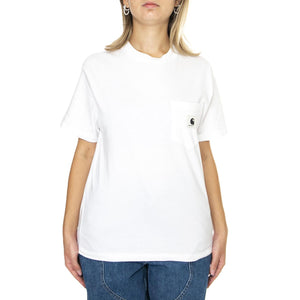 W' S/S Pocket T-Shirt White - Maglietta Girocollo Donna Bianca I032215.02XX  CARHARTT WIP 