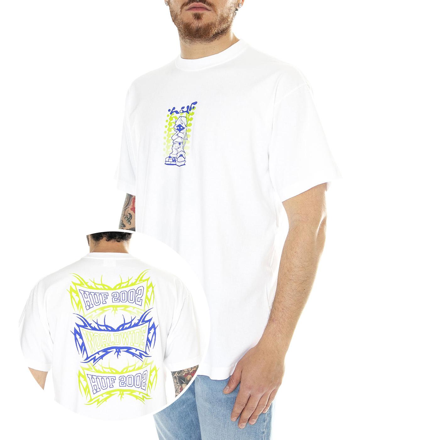 Hell Razor S/S Tee White - Maglietta Girocollo Uomo Bianca TS02186-WHITE  HUF 