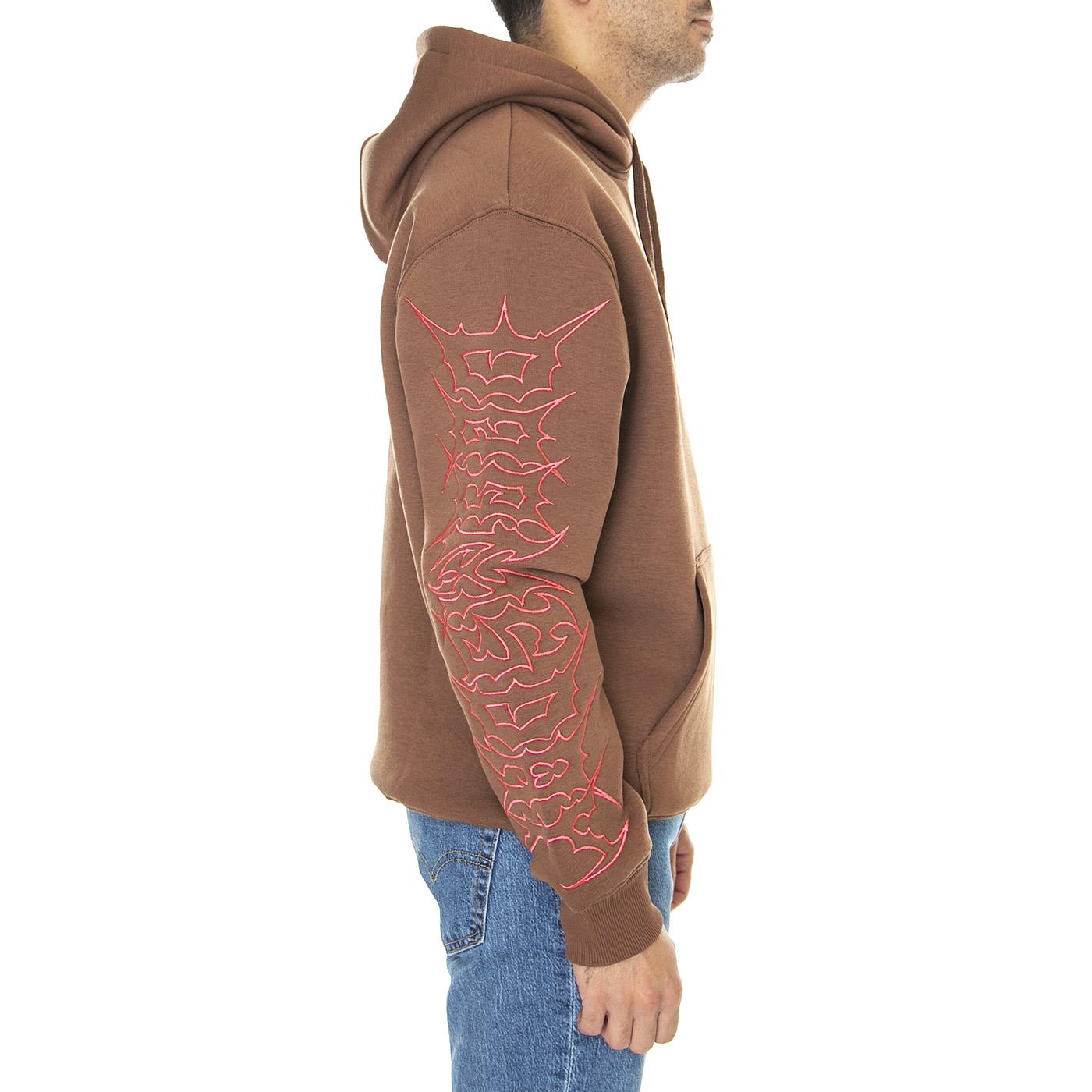 Graffpunk Hoodie Brown - Felpa con Cappuccio Uomo Marrone HDY0084BRO  DOOMSDAY 
