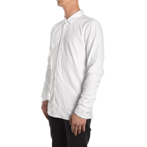 STUART L/S SHIRT BLACK LINE WHITE 143060224-000  MINIMUM 