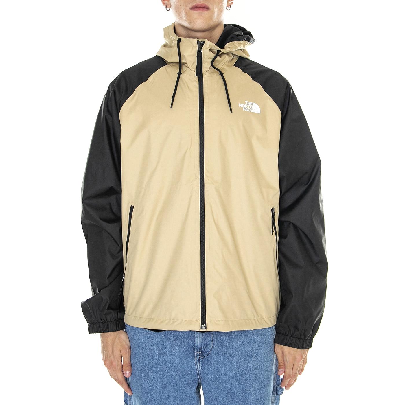 M' TNF Rain Hoodie Khaki Stone - Giacca con Cappuccio Uomo Multicolore NF0A7ZXYLK51  THE NORTH FACE 