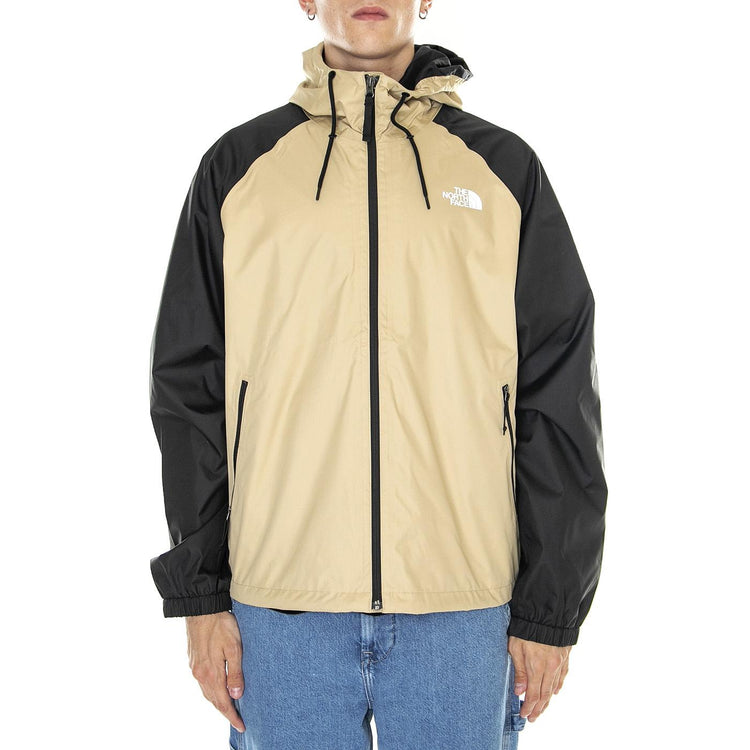 M' TNF Rain Hoodie Khaki Stone - Giacca con Cappuccio Uomo Multicolore NF0A7ZXYLK51  THE NORTH FACE 