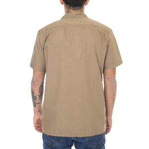 Mens Talpa Short-Sleeve Shirt - Khaki - Camicia Maniche Corte Uomo Marrone 05 200314-KH . DICKIES 