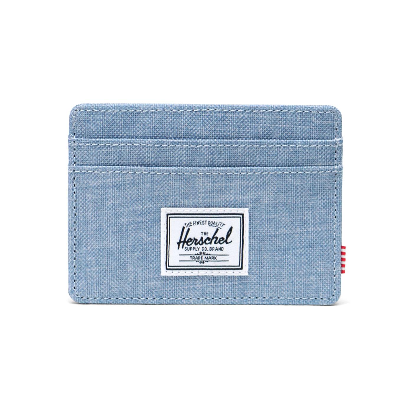 Charlie Cardholder Ashley Blue Crosshatch - Portacarte Blu 30065 06571 HERSCHEL 