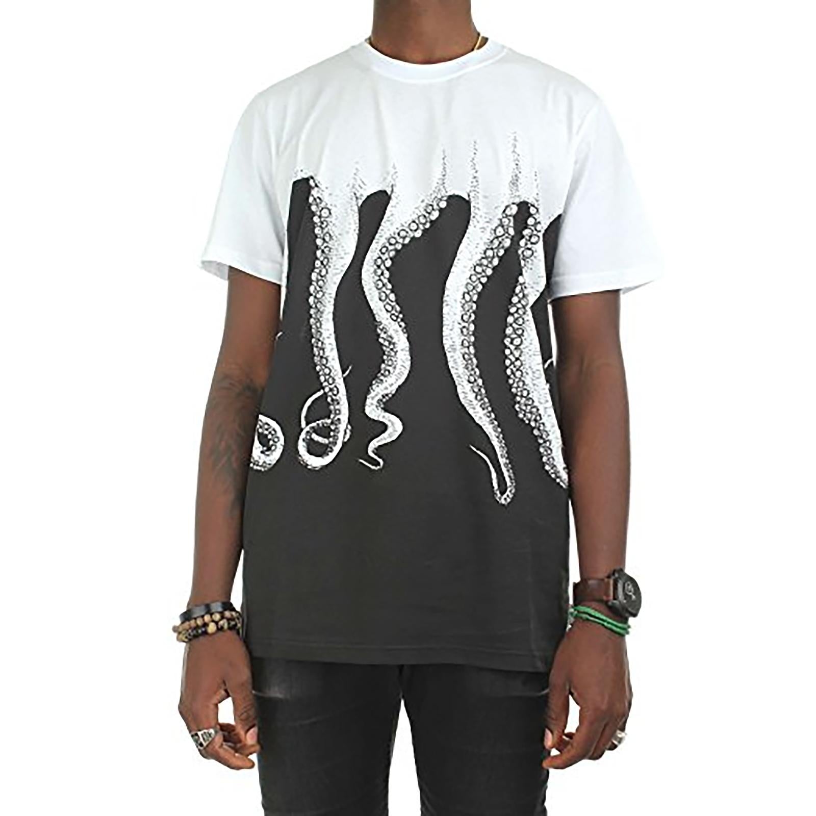 BLACK OCTOPUS TEE ORIGINAL Screen Printed T-Shirt 113343_4  OCTOPUS 