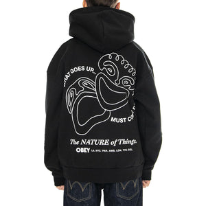 Nature Extra Heavy Hood Fleece Black - Felpa Uomo Nera 112470230-BLACK  OBEY 