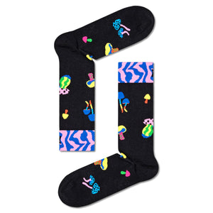 Mushrooms Socks Black - Calzini Multicolore P000051  HAPPY SOCKS 