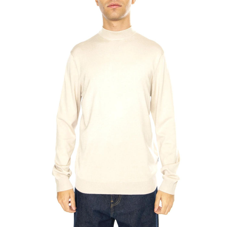 Onswyler Life Reg 14 LS Mock Knit - Maglione Mezzocollo Uomo Beige 22027562  ONLY & SONS 