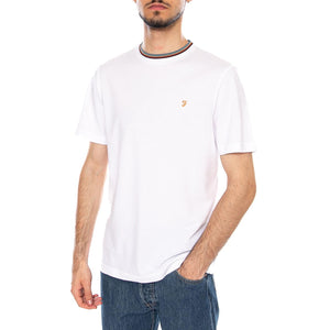 ELTON SS WHITE - Maglietta Girocollo Uomo Bianca F4KFF054 104 FARAH 