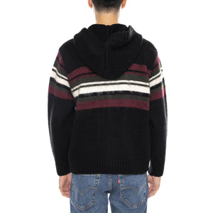 Myers Zip Up Hood Sweater Black / Multi -- Felpa con Cappuccio Uomo Nera / Multicolore 151000093 BKM OBEY 
