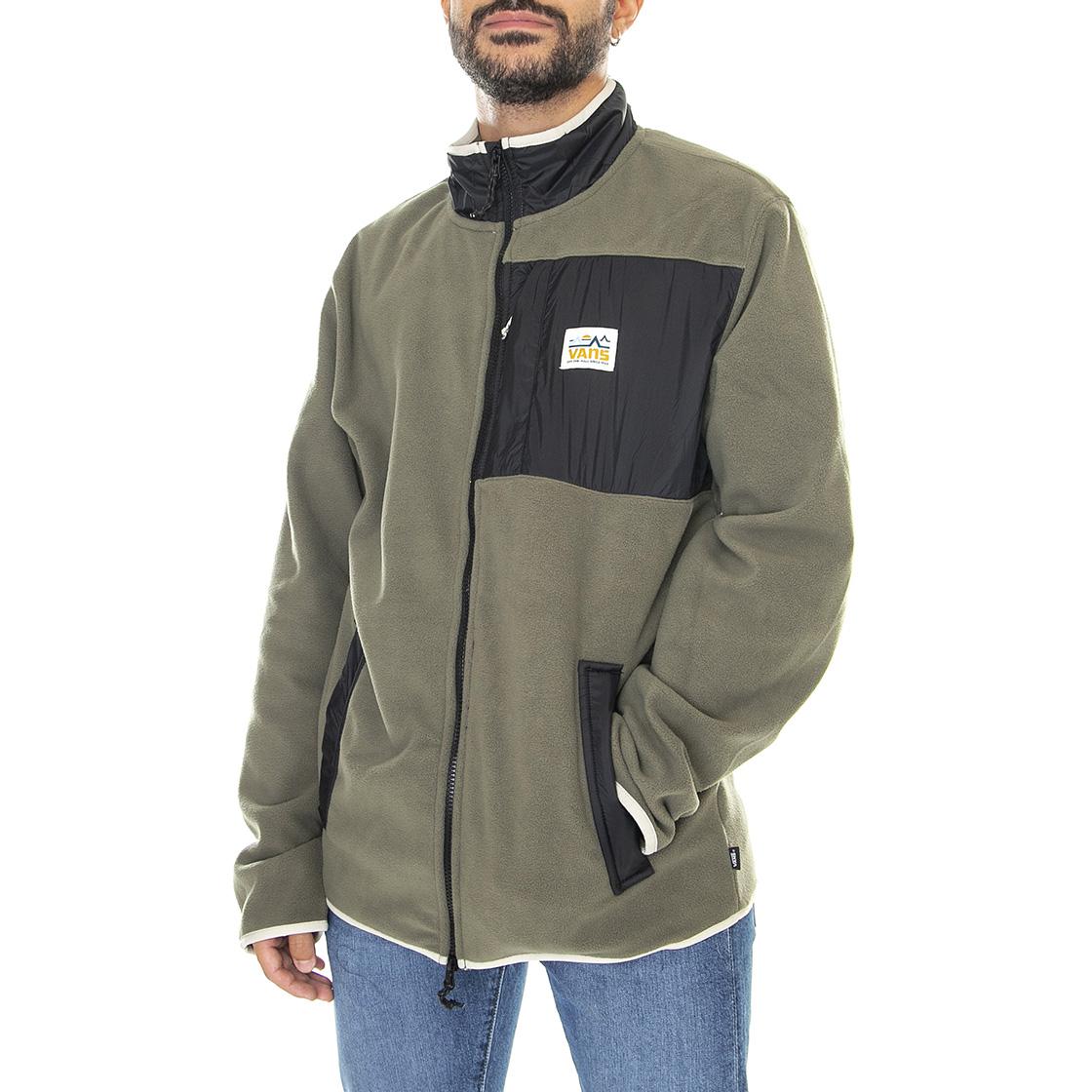 MT Vans Full Zip Grape Leaf / Black - Felpa con Zip Uomo Verde VN0000C5KEK1  VANS 