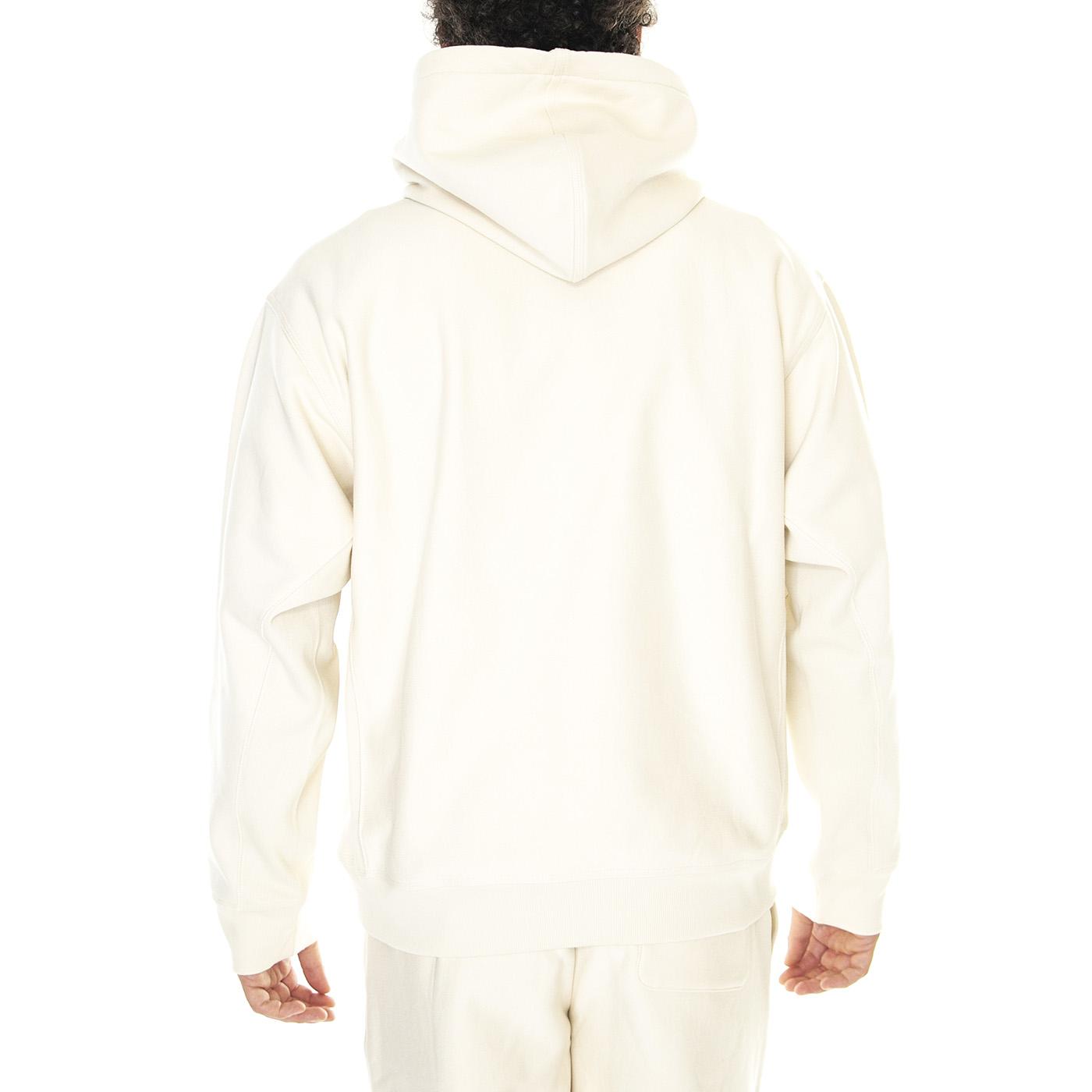 Hooded American Script Sweat Natural - Felpa con Cappuccio Uomo Bianca I028279-05XX . CARHARTT WIP 