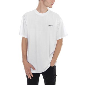 S/S Script Embroidery T-Shirt White / Black - Maglietta Girocollo Uomo Bianca I025778.03-White / Black  CARHARTT WIP 