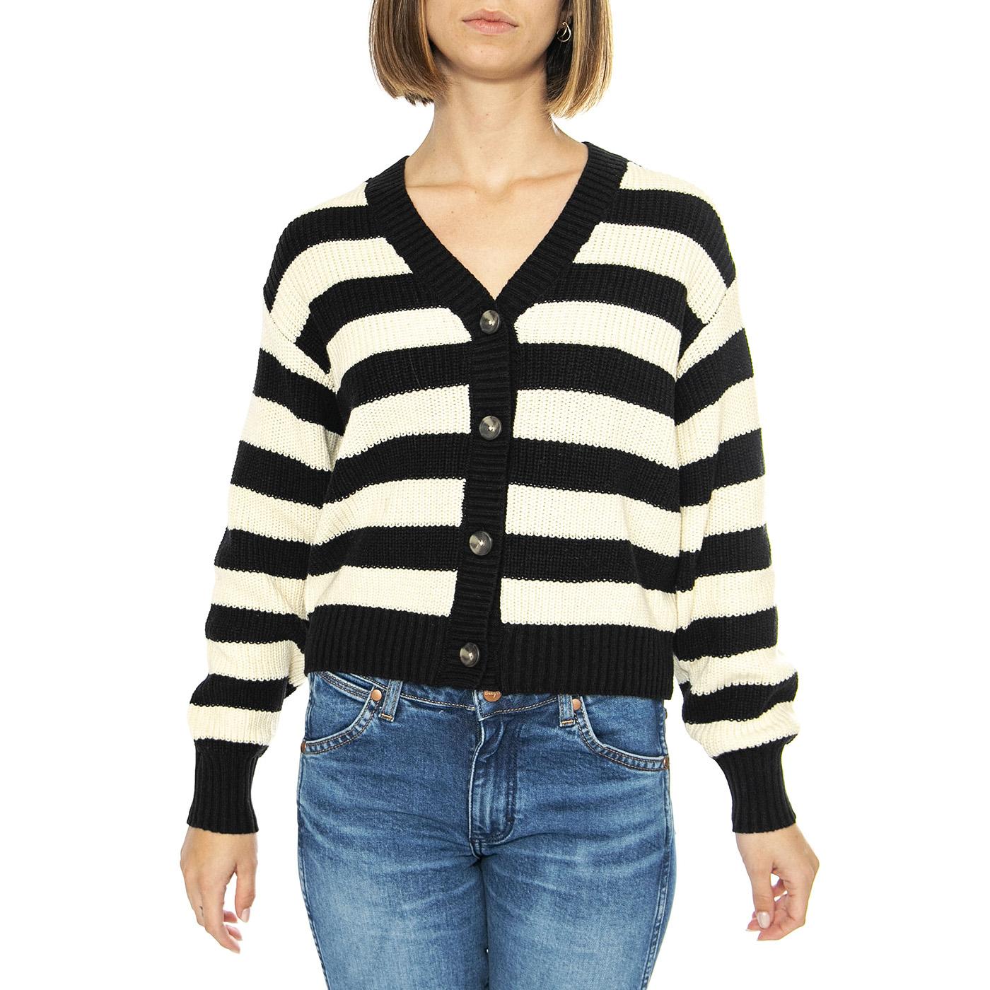 Snowflake Cardigan Butterfly Stripe Caviar Black - Cardigan Donna Multicolore A8728-0007  LEVIS 
