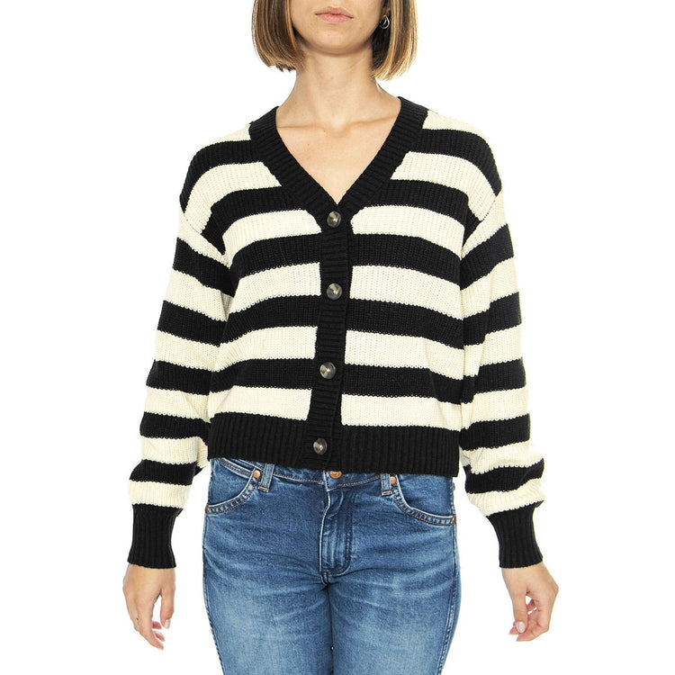 Snowflake Cardigan Butterfly Stripe Caviar Black - Cardigan Donna Multicolore A8728-0007  LEVIS 