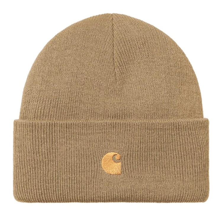 Chase Beanie Peanut / Gold - Cappellino a Cuffia Marrone I026222.2GQXX  CARHARTT WIP 