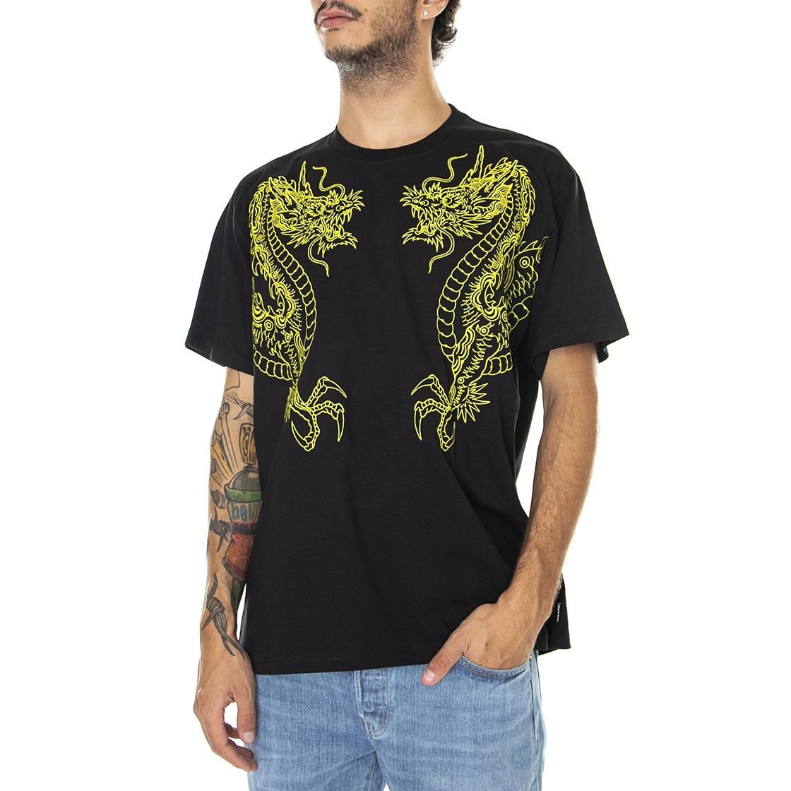 Dragon Tee Black - Maglietta Girocollo Uomo Nera 22WITS24-BLACK  IUTER 