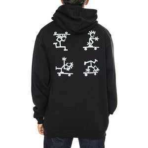 Mini Sk8 Loose Po Black - Felpa con Cappuccio Uomo Nera VN000KU7BLK1  VANS 