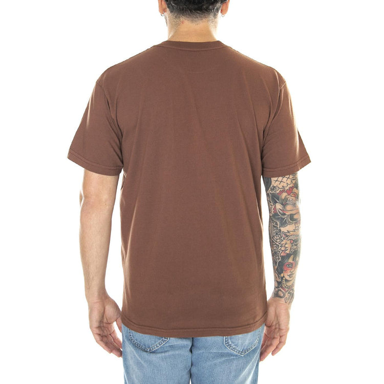 Obey Surveillance Organic Tee Sepia - Maglietta Girocollo Uomo Marrone 163003621-SEP  OBEY 
