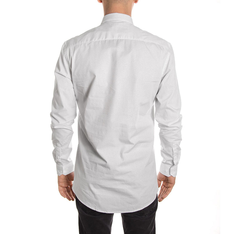 HARVERY L/S SHIRT BLACK LINE WHITE 140810096-000  MINIMUM 