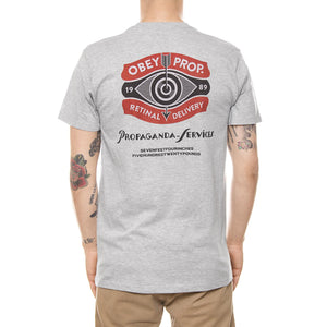RETINAL DELIVERY PREMIUM S/S TEE HEATHER GREY 165361375-HEA  OBEY 