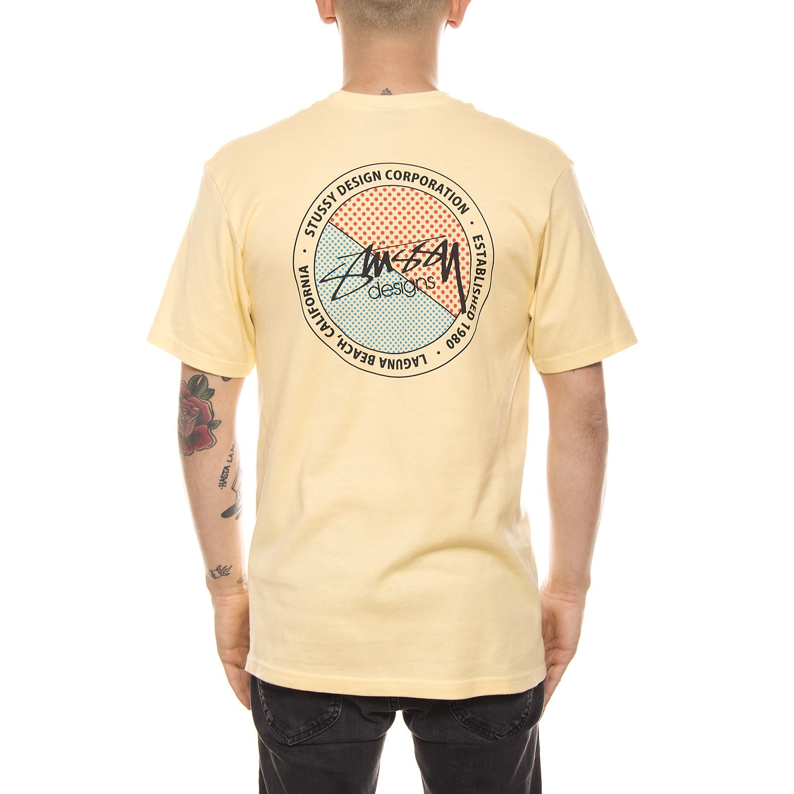 HALFTONE DOT TEE PALE YELLOW 1904016-PALE YELLOW  STUSSY 