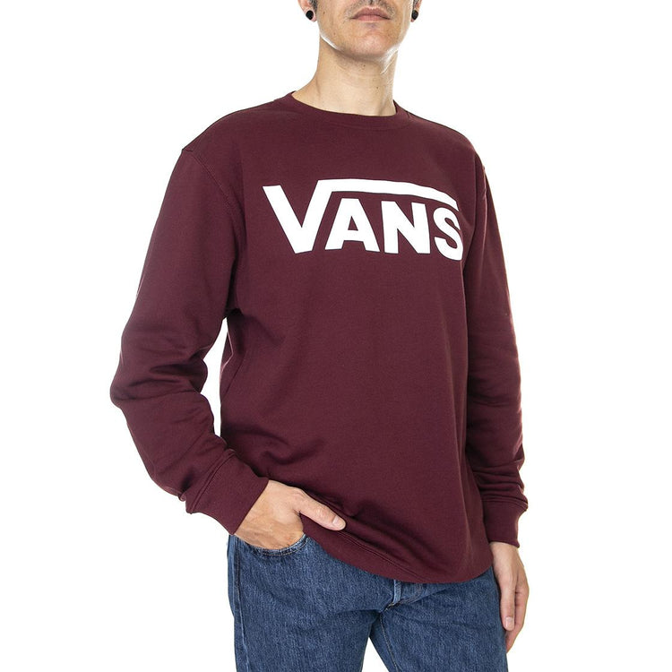 Mn Vans Classic Crew Dark Red - Felpa Girocollo Uomo Bordeaux VN0A456A4QU1  VANS 