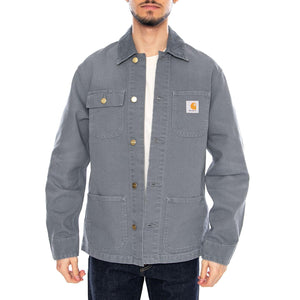 Michigan Coat Cozy Blue / Cozy Blue - Giacca con Bottoni Uomo Blu I034787 3MC4O CARHARTT WIP 