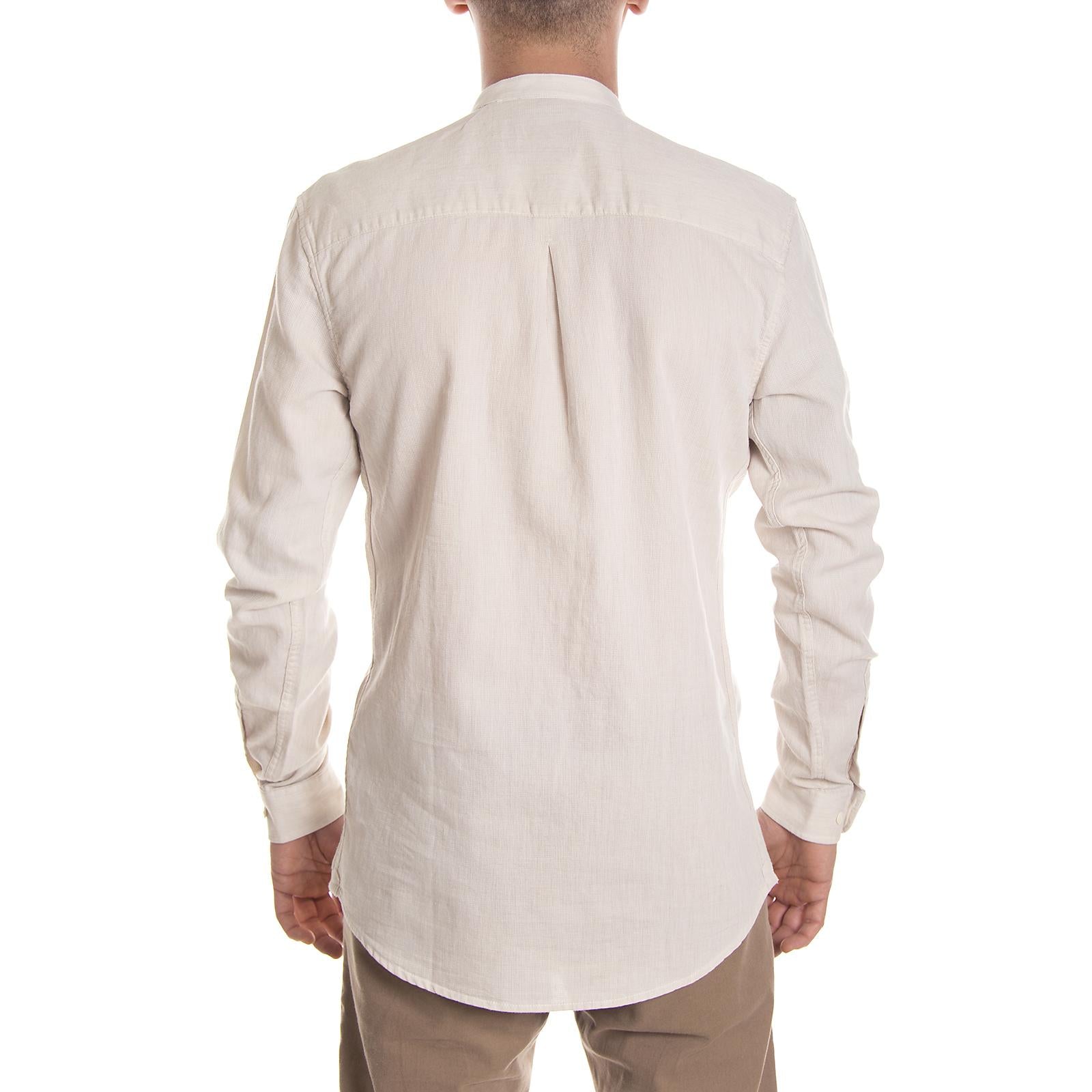 ALEC L/S SHIRT BLACK LINE OISTER GRAY 141190113-018  MINIMUM 