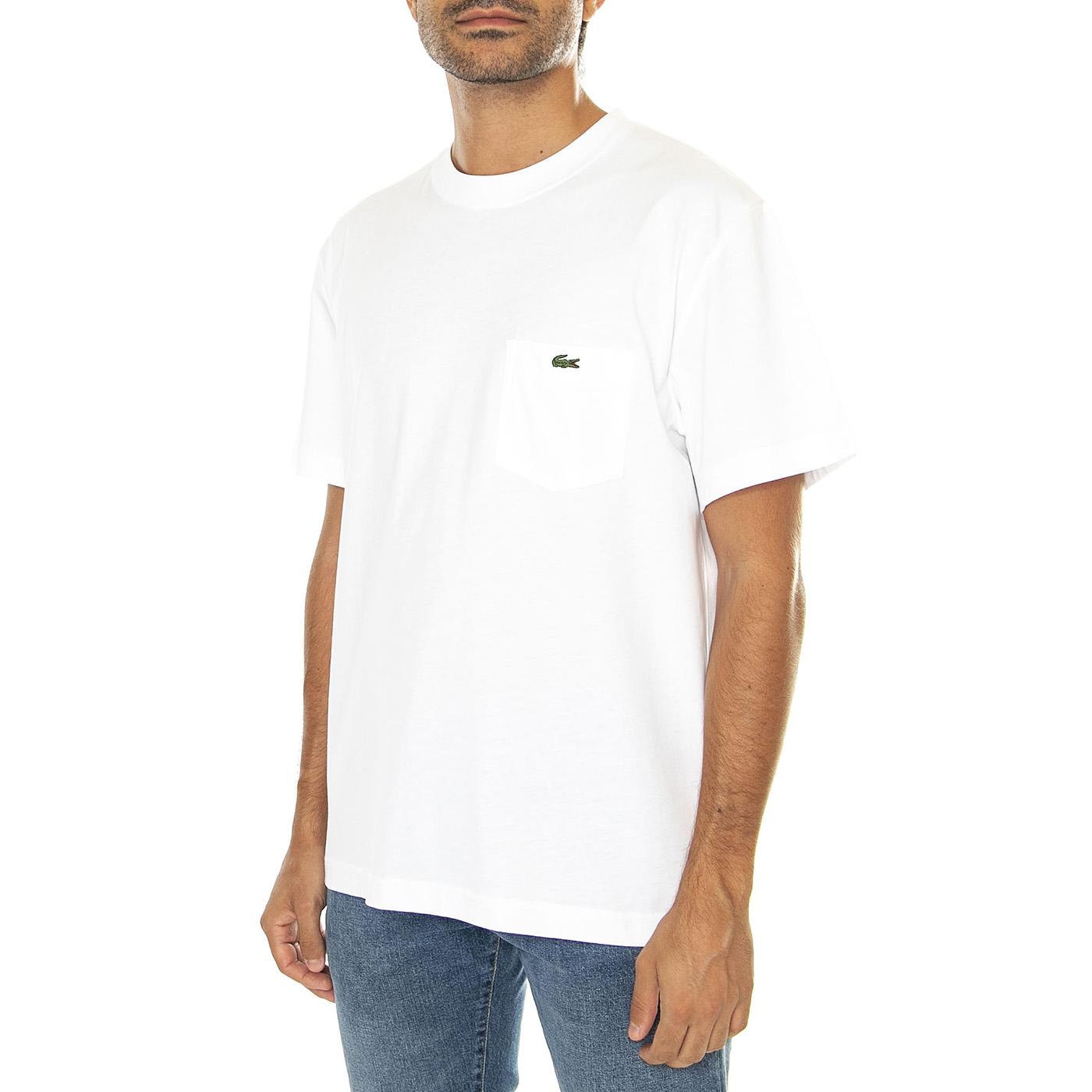 T-Shirt TH2827-001 - Maglietta Girocollo Uomo Bianca TH2827-001  LACOSTE 