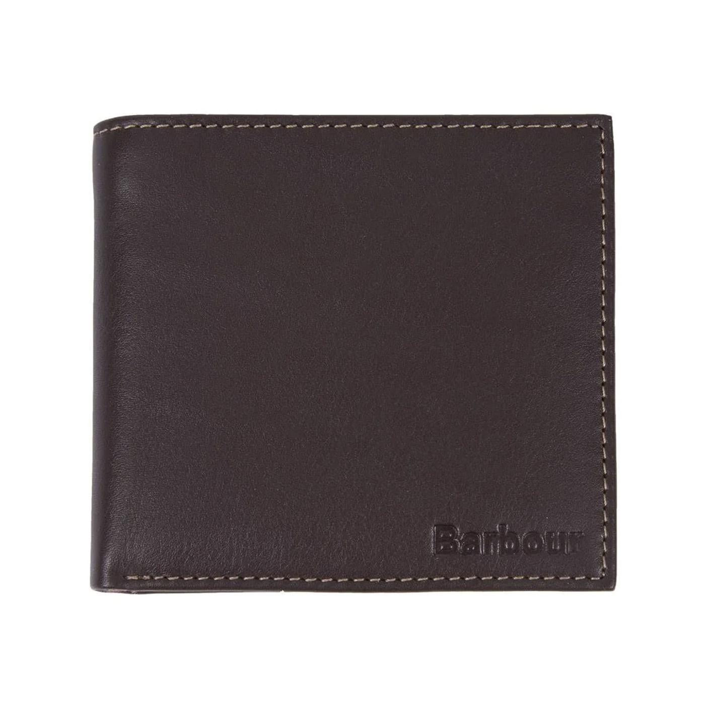 Elvington Billfold Coin Wallet Brown / Tan - Portafogli in Pelle Marrone MLG0030-BR56-FW23  BARBOUR 