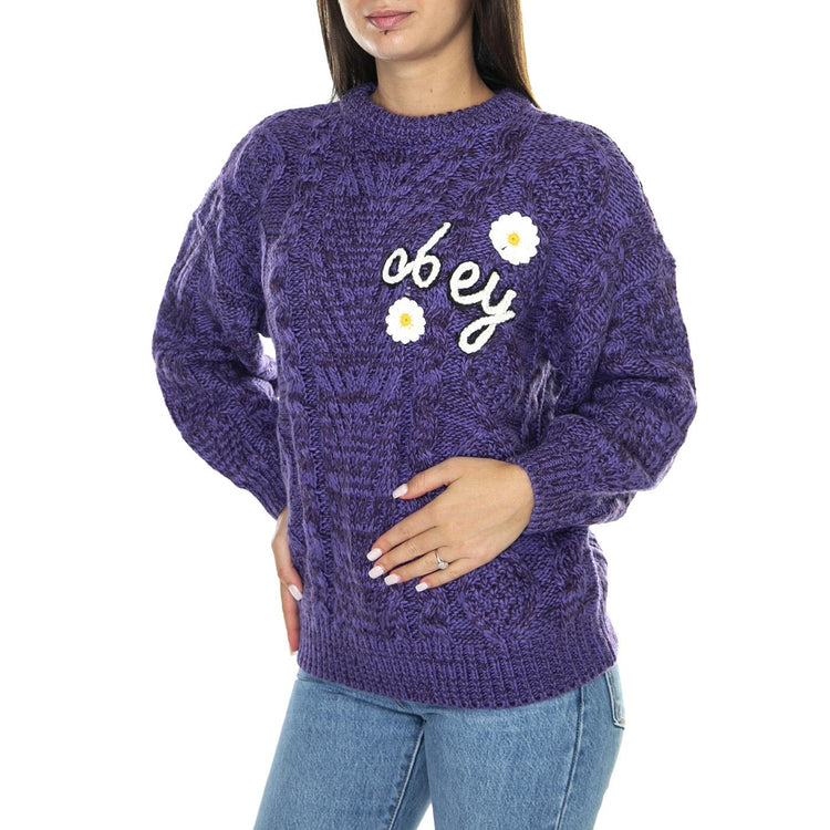 Obey Flora Sweater Passion Flower - Maglione Donna Viola 251000114-PAS  OBEY 