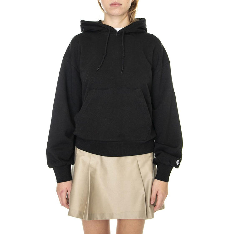 W' Hooded Casey Sweatshirt Black - Felpa con Cappuccio Donna Nera I030630-03  CARHARTT WIP 