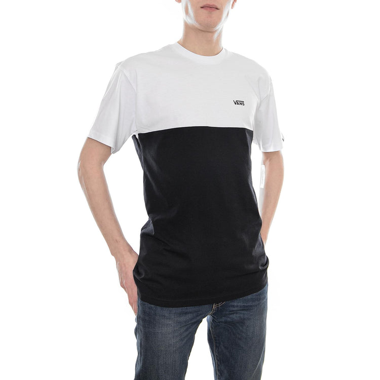 MN COLORBLOCK TEE WHITE-BLACK VA3CZDYB2  VANS 