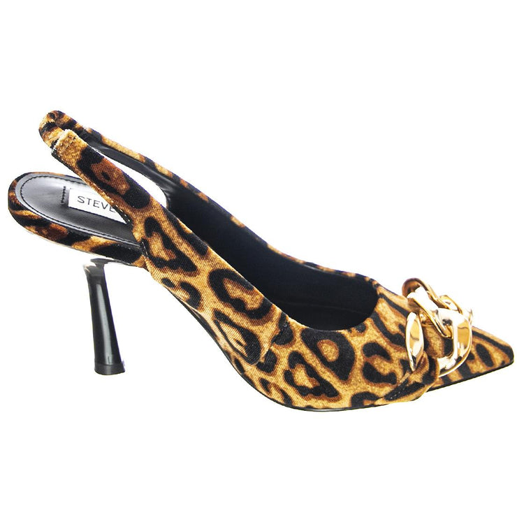 Womens Jazzily Leopard Velvet Sandals SMSJAZZILY-LEO  STEVE MADDEN 