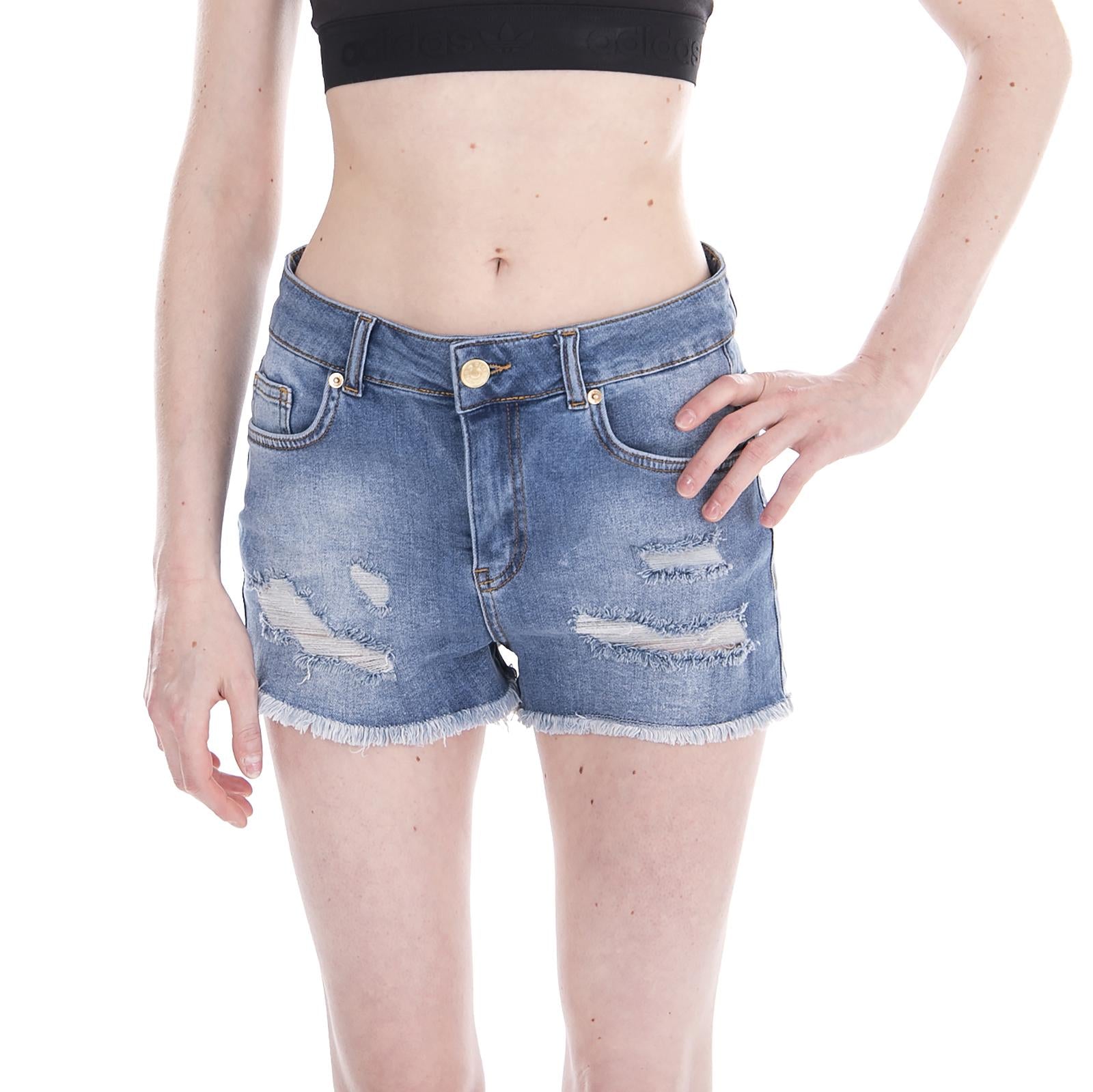 Mega - Pantaloncini Denim Jeans Donna Blu 16301M261-1002  MINIMUM 