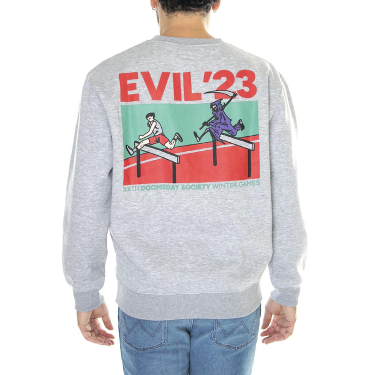 Evil23 Crewneck Sport Grey - Felpa Girocollo Uomo Grigia CRN0133SPOGRE  DOOMSDAY 